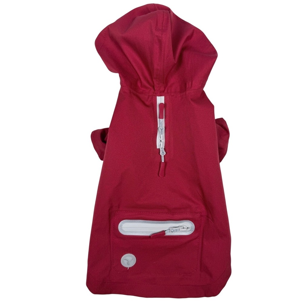 NWOT Reddy Dog Raincoat Red Hooded Water Resistant Pet Jacket Size Small